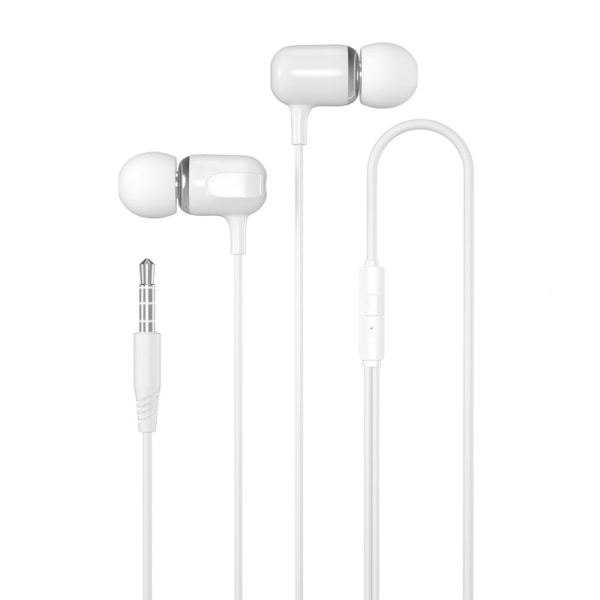 In-Ear Trådbundna Hörlurar med mikrofon 3,5mm iPhone, Samsung White
