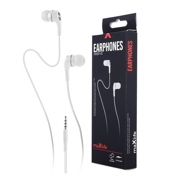 In-Ear Trådbundna Hörlurar/Headset 3,5mm - Vit White