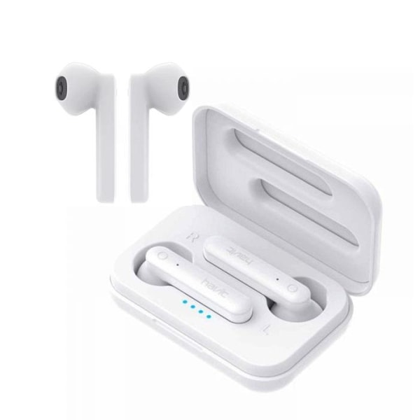 HAVIT TWS BT 5.0 Stereo Hovedtelefoner med opladningsboks - Hvid White