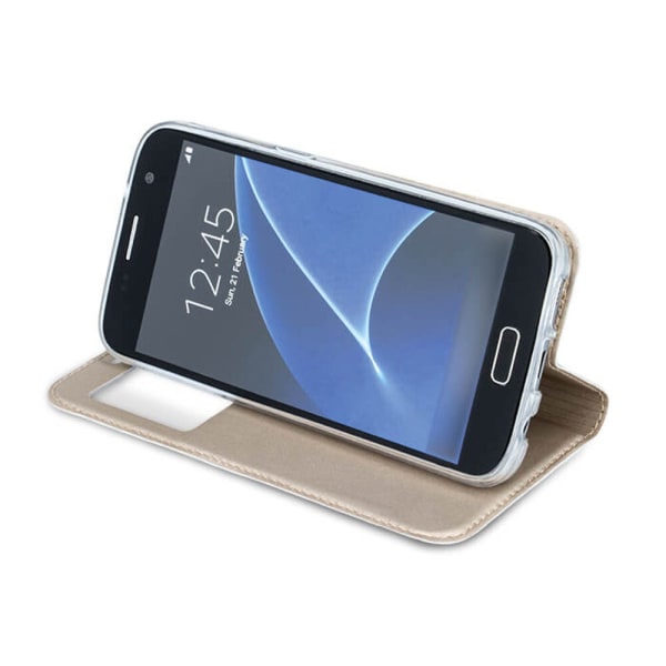 Samsung Galaxy S10 Plus - Smart Look Flip Fodral - Guld Guld