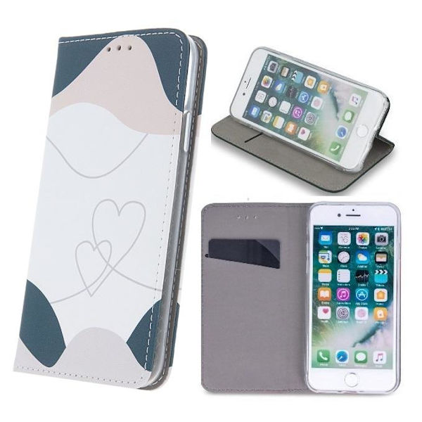 Samsung Galaxy A22 5G - Smart Trendy Mobilplånbok Girly Art Multicolor