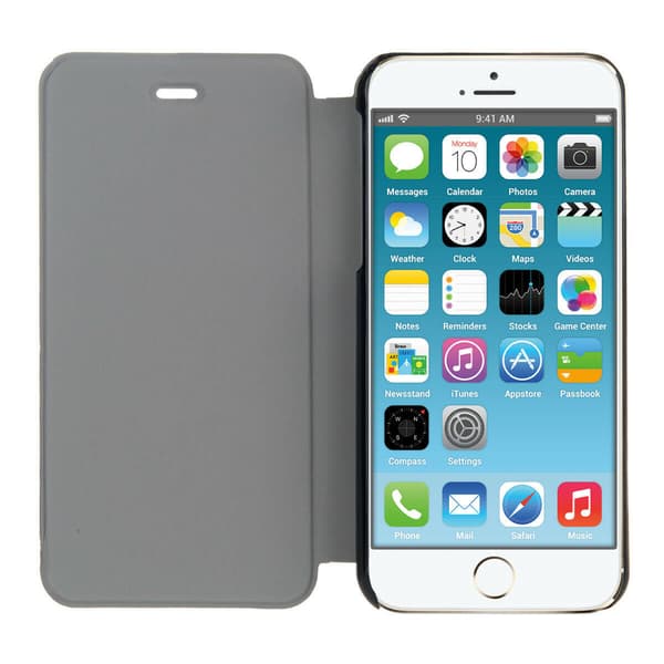 iPhone 6 Plus / 6s Plus - Eco-Läder Slim Flip Case - Svart Svart