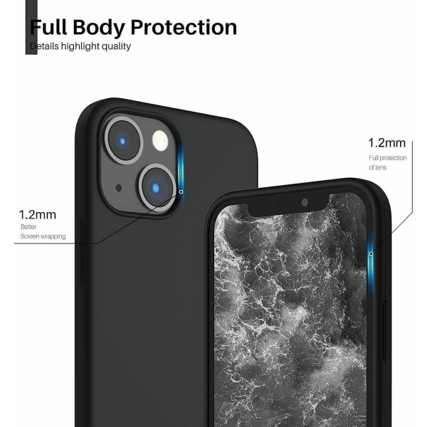 iPhone 15 Plus - Matt TPU Mjuk Skal - Svart Black