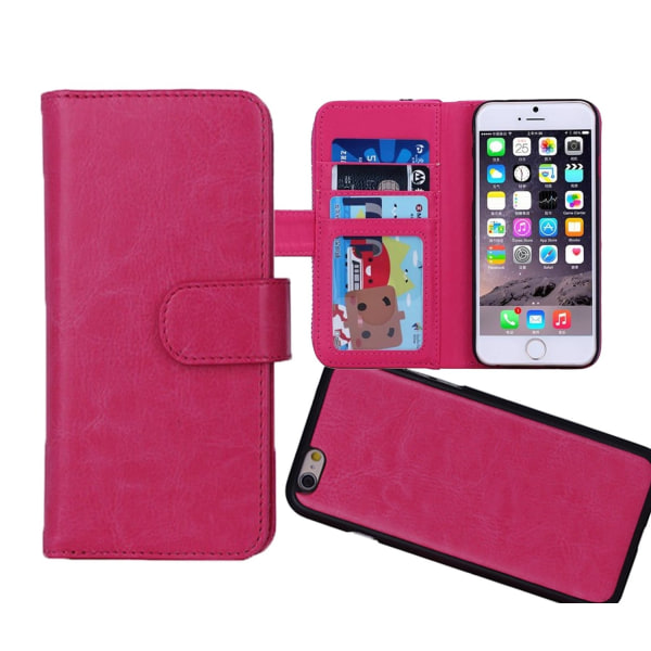 iPhone 6 Plus / 6s Plus Mobil pung aftagelig Bagcover - Pink Pink