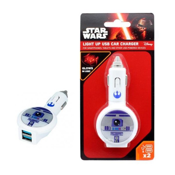 Star Wars Billaddare 2,1 Amp - 2 x USB White