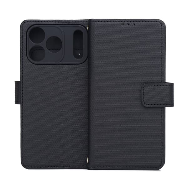 Smart Triangle iPhone 18 Pro / iPhone 17 Pro Plånboksfodral – Svart Svart