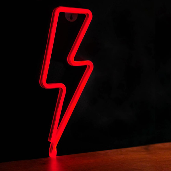 Neon LED BOLT Batteri + USB Forever Light - Rød Red