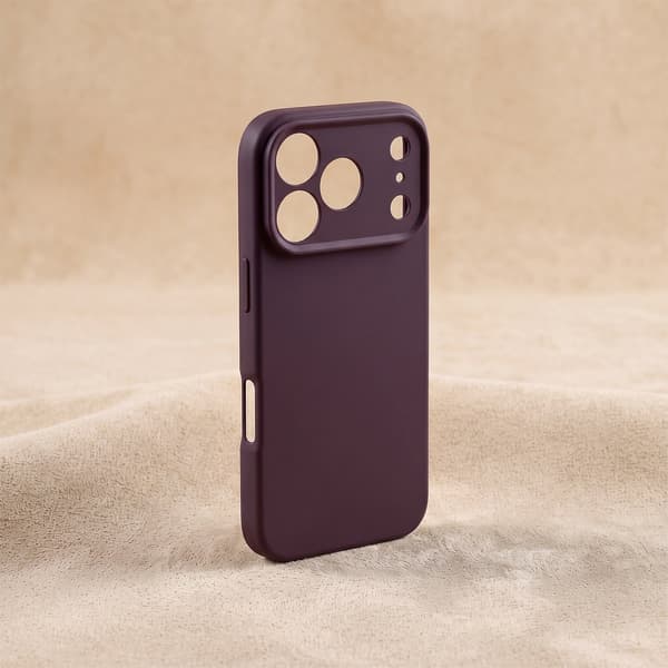 iPhone 18 Pro / iPhone 17 Pro - Silicon Matt TPU Mjuk Skal - Dark Cherry multifärg