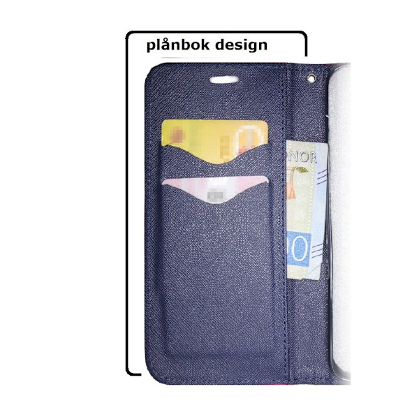 iPhone X / XS - Smart Fancy Flip Case Mobilplånbok - Rosa Pink