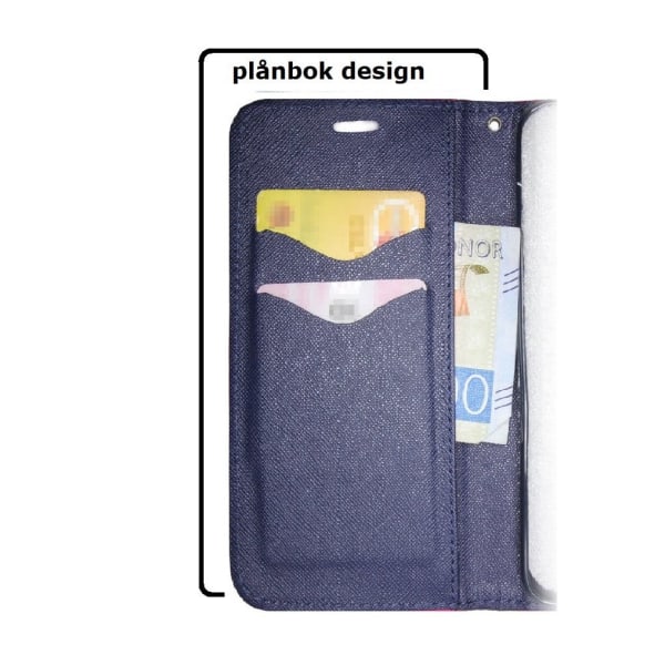 iPhone X / XS - Smart Fancy Flip Case Mobilplånbok - Rosa Rosa
