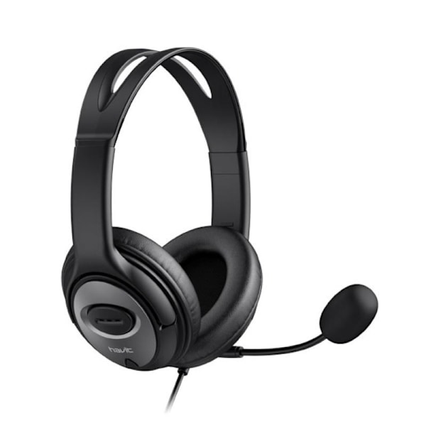 HAVIT Stereoljud 40mm Wired Hörlurar med mikrofon - Svart Black