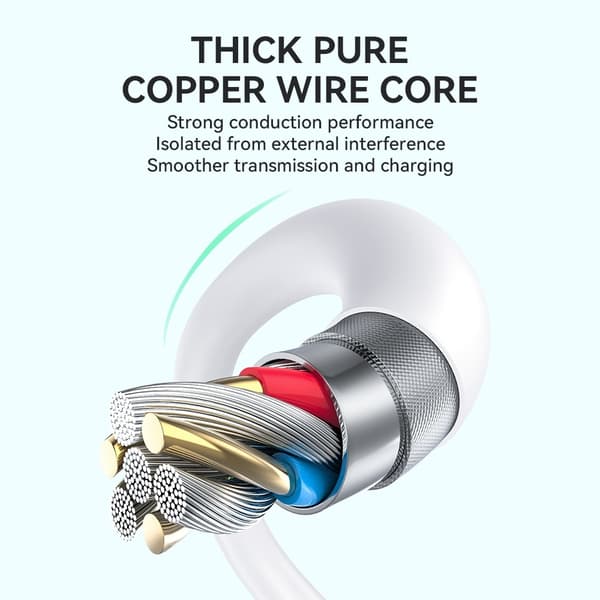 27W iPhone Snabbladdning USB-C till Lightning Kabel Dataöverföring 480Mbps Vit
