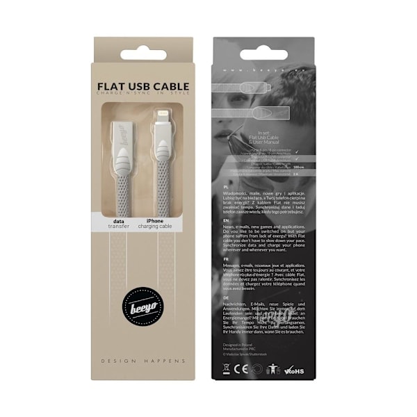 iPhone Hurtig opladning Lightning kabel til iPhone / iPad - 1m Grey