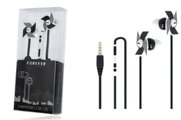 Forever CM-130 In-ear Hörlurar med Mikrofon Paper Windmill Black