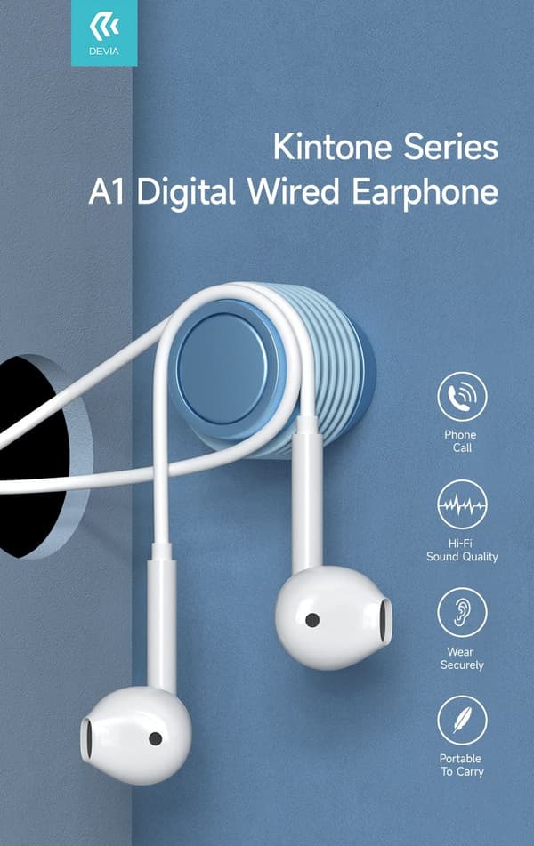 USB-C In-Ear Hi-Fi Hörlurar med Mikrofon iPhone 15,16, 17 /Samsung /Android -Vit White