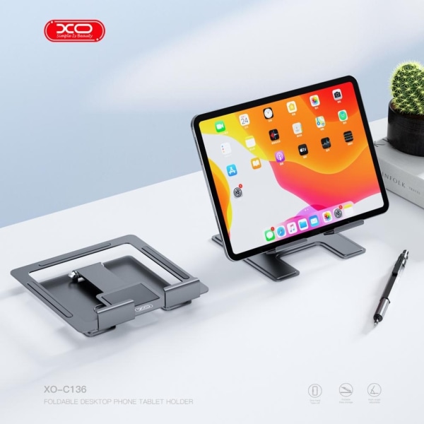 Universal aftagelig tabletholder / tabletholder XO Aluminium