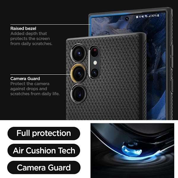 Samsung Galaxy S23 Plus - SPIGEN Spigen Liquid Air Skal Mattsvart Svart