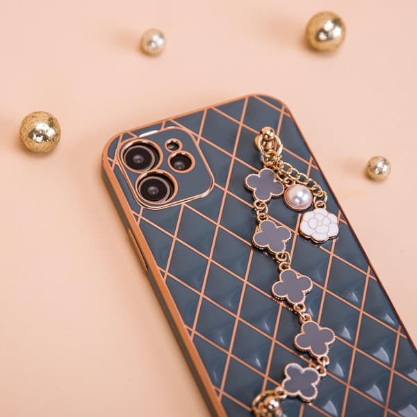 iPhone 13 PRO - Elegant Glamour Mjuk Skal Grön