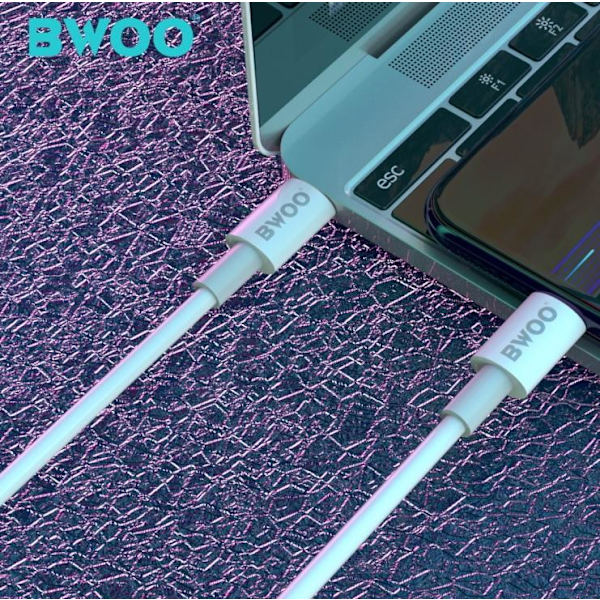 65W USB-C To USB-C PD Snabbladdning kabel Samsung / iPhone White