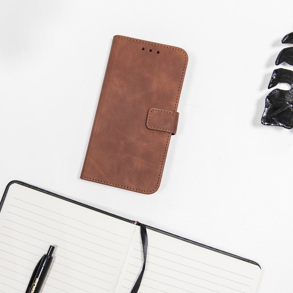 Xiaomi Redmi 10C - Book Case Fodral Mobilplånbok Brun Brun