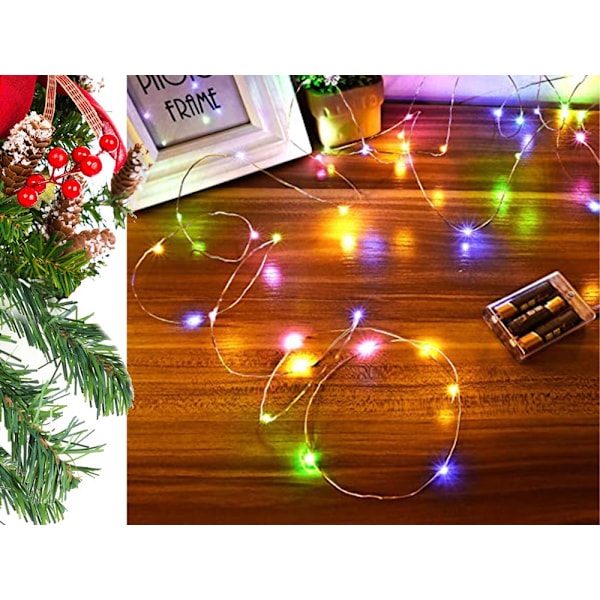 10m RGB Tråd LED-strip,  100 LEDs MultiFärg Multicolor