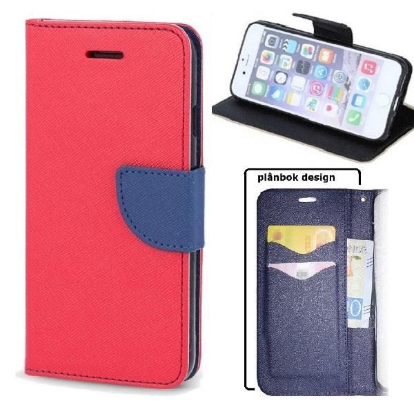 iPhone 14 - Smart Fancy Mobilplånbok Röd/Blå Röd