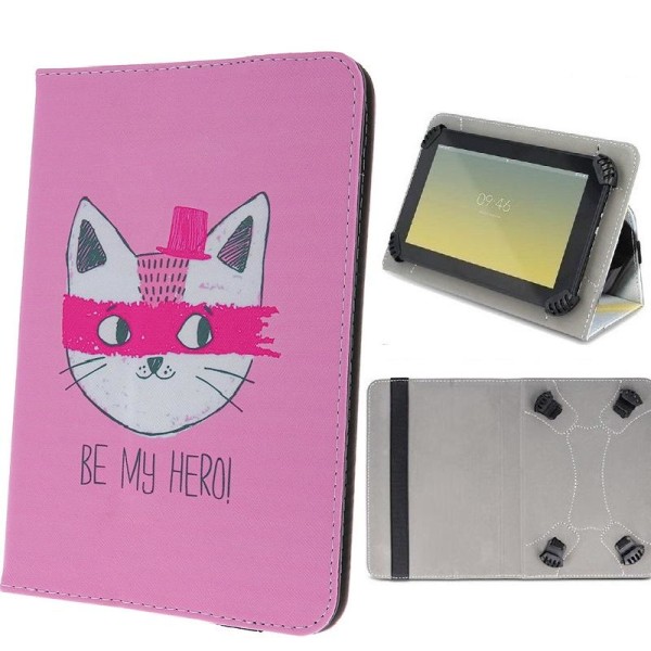 Universal Flip Case til 9-10,2" tabletter - Kitty Multicolor