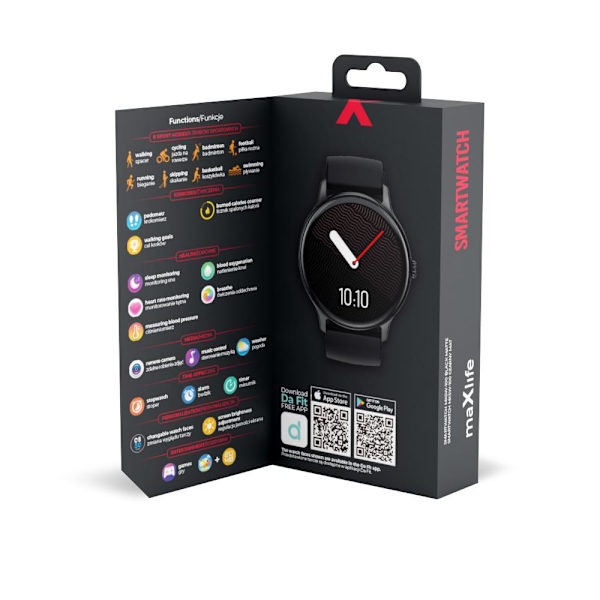 Maxlife MXSW-100 Smartklocka Matt Svart Black