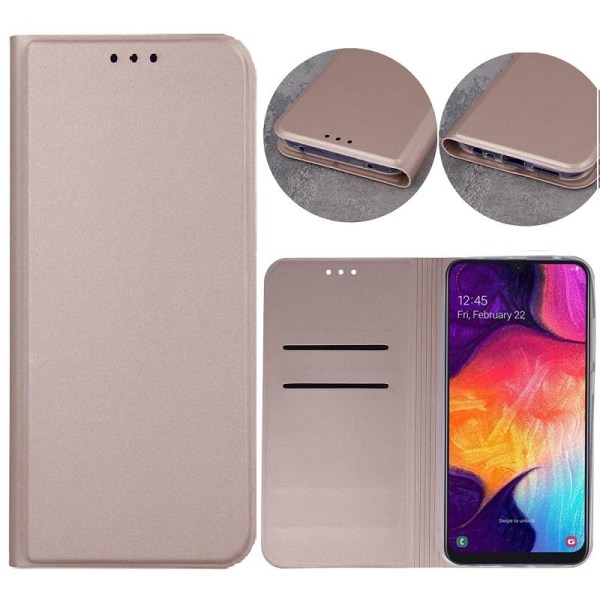 Samsung Galaxy A20e - Smart Skin Mobilplånbok - Roseguld Pink gold