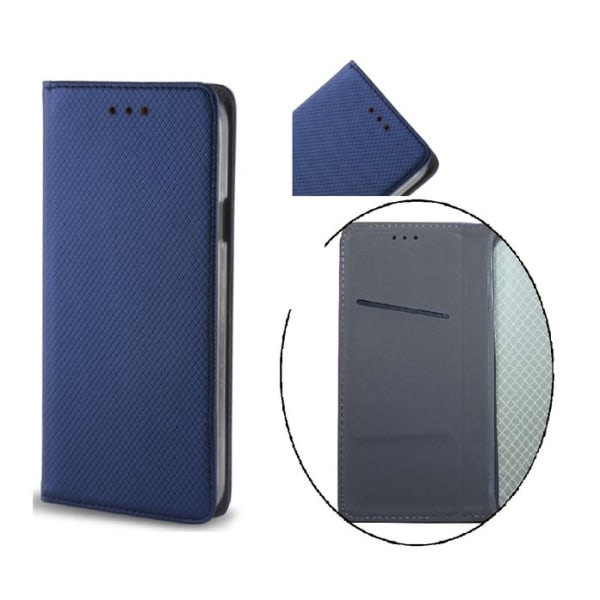 Huawei P10 Lite - Top Quality Wallet Cover - Blå Blue