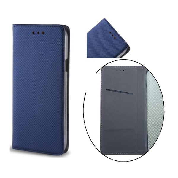 Huawei P10 Lite - Toppkvalitet Plånboksfodral - Blå Blue