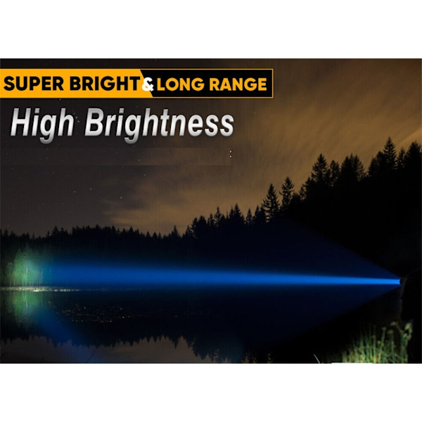 Forever LED Ficklampa 2600mAh 700lm IPX4 med zoomfunktion Svart