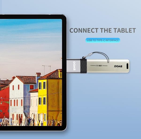 USB-C till USB OTG-Converter Adapter Kontakt - BAWOO grå