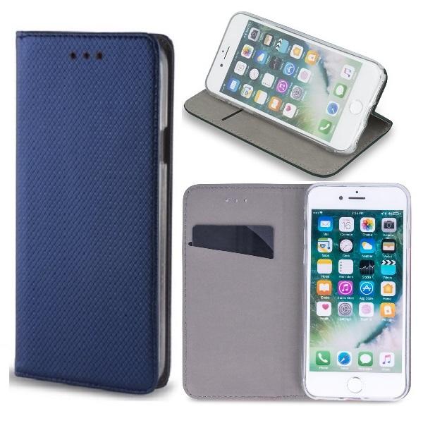 iPhone X / XS - Smart Magnet Flip Case Mobiililompakko - Tummansininen Marine blue
