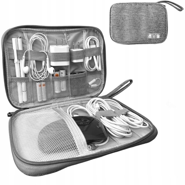 Matkanjärjestäjälaukku kannettavalle tietokoneelle, mobiilitarvikkeet, Anti-Moisture Grey