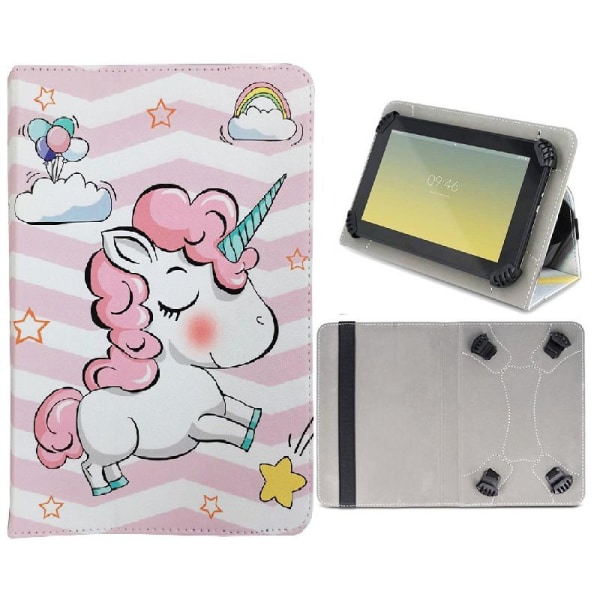 Universal Flip Case til 9-10,2" tablets - Unicorn Pink
