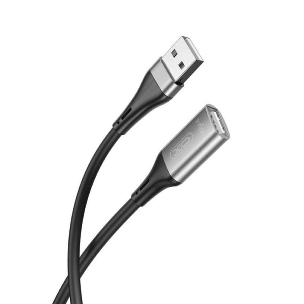 USB-A Hona till USB-A Hane Förlängningskabel XO NB219 USB2.0 3m Svart