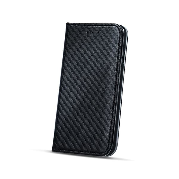 iPhone 7 / 8 - Smart Carbon Flip Case Mobilplånbok -  Svart Black