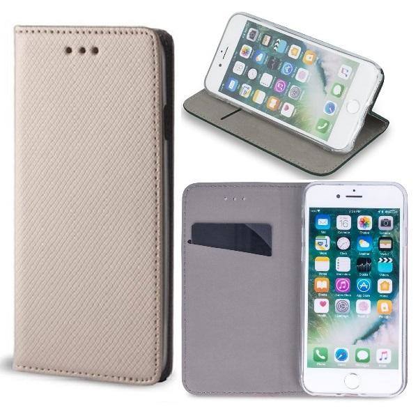 iPhone 11 Pro Max - Smart Magnet Flip Case Mobilplånbok - Guld Guld