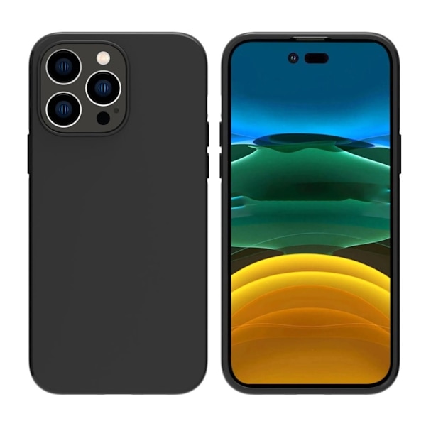 iPhone 14 Pro - Matt TPU Mjuk Skal - Svart Svart