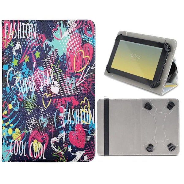 Universal Flip Case til 9-10,2" tablets - Graffiti Multicolor