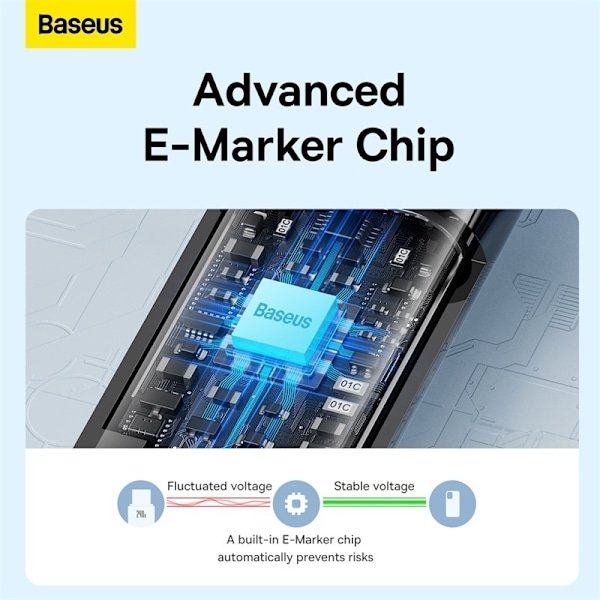 240W Snabbladdning Baseus Tungsten USB-C till USB-C-kabel – 3m Svart