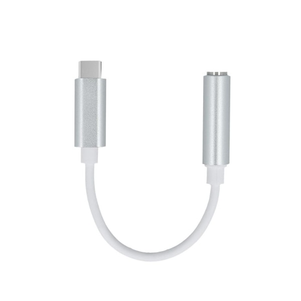 USB-C - 3,5 mm:n äänisovitin Samsung/Andriod Mobiles - valkoinen White