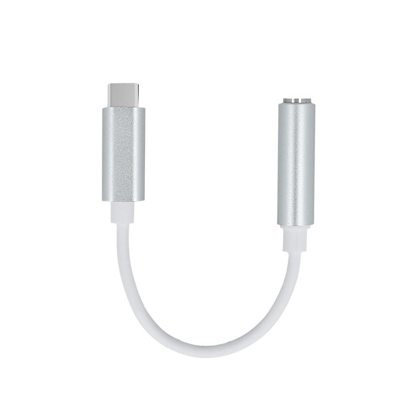 USB-C till 3.5mm Audio Adapter Samsung/Andriod Mobiler - Vit Vit