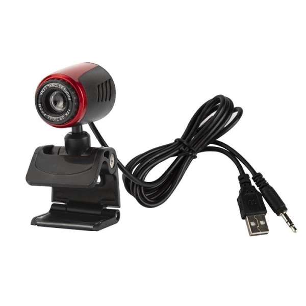Setty USB Digital Webbkamera med Mikrofon Svart röd Multicolor