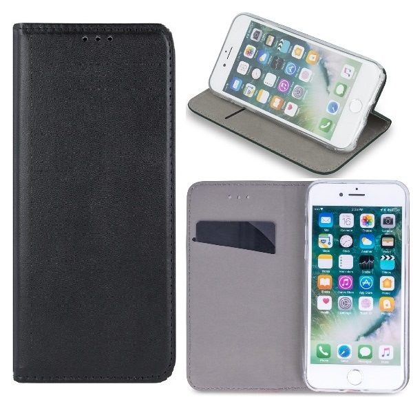 iPhone 15 Plus - Smart Magnetic Mobile Wallet - Sort Black
