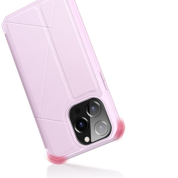 iPhone 13 Pro Max -  Dux DUCIS Shockproof Mobilplånbok - Rosa Pink