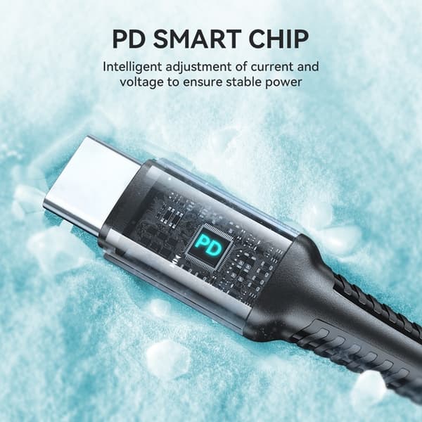 3M Snabbladdning 60W USB-C To USB-C PD kabel för Samsung, iPhone 15/16/17/18 Black