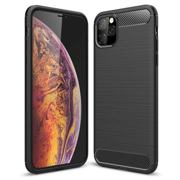 iPhone 12 / iPhone 12 PRO - Flexibel Carbon Mjuk Skal - Svart Black