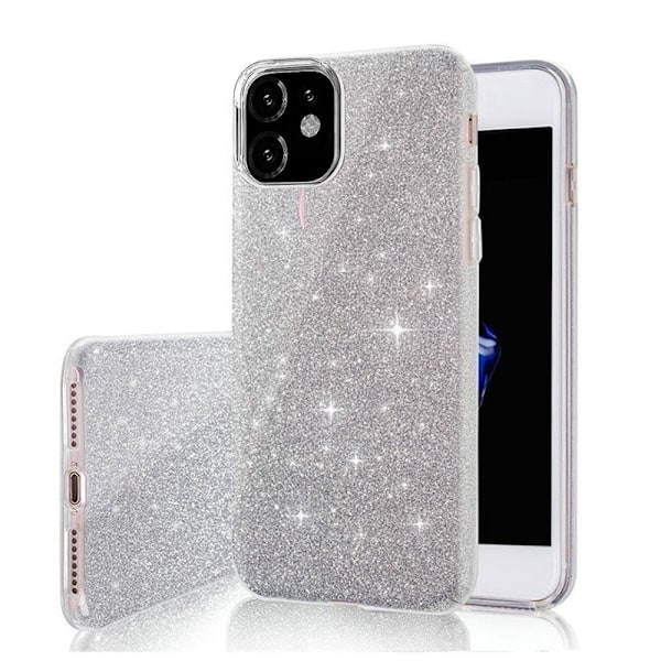 iPhone 16 - 3in1 Glitter Elegant Mjuk Skal Silver Silver